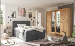 Clearance Boxspringbett Janett 140 x 200 cm Grau