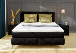 Clearance Boxspringbett Lin Mix 180 x 200 cm Schwarz
