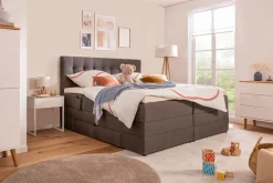 Outlet Ergodream Boxspringbett Lund 180 x 200 cm Dark Grey