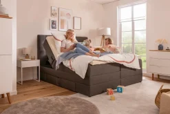 Outlet Ergodream Boxspringbett Lund 180 x 200 cm Dark Grey