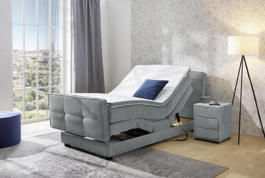 Online Boxspringbett Paloma 120 x 200 cm Mittelgrau