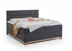 Discount meise.möbel Boxspringbett Rimini 180 x 200 cm Anthrazit