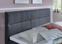 Discount meise.möbel Boxspringbett Rimini 180 x 200 cm Anthrazit