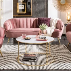 Hot Actona Couchtisch Bolton Weiß / Chrom