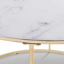 Hot Actona Couchtisch Bolton Weiß / Chrom