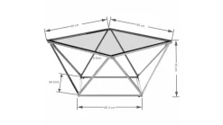 Hot KARE DESIGN Couchtisch 85030 Cristallo Silber