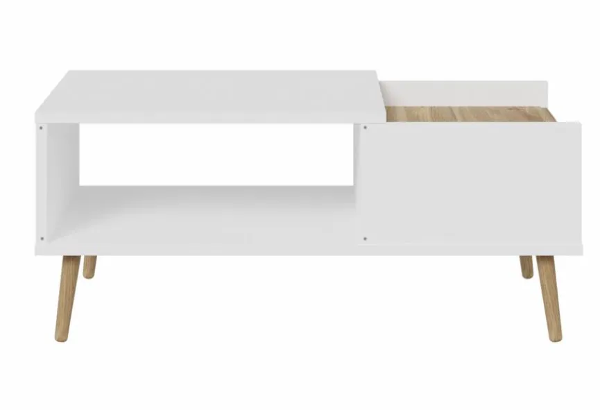 FORTE Couchtisch Harllson Weiß / Eiche