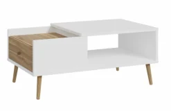 FORTE Couchtisch Harllson Weiß / Eiche