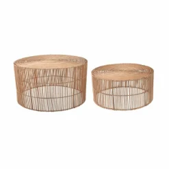 Kave Home Couchtisch Elmima 2er Set Natur