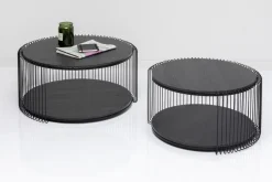 KARE DESIGN Couchtisch Wire Double 87960 2er Set Schwarz