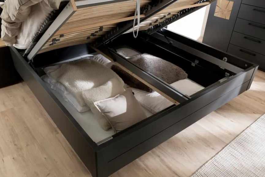 Hot SCHÖNER WOHNEN-Kollektion Doppelbett Multiline 180 x 200 cm Basalt