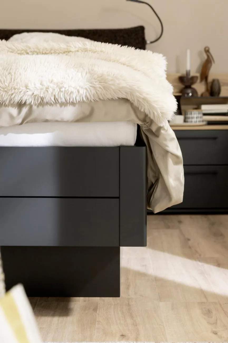 Hot SCHÖNER WOHNEN-Kollektion Doppelbett Multiline 180 x 200 cm Basalt