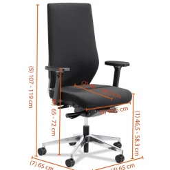 Ergotec Drehstuhl Urban Schwarz