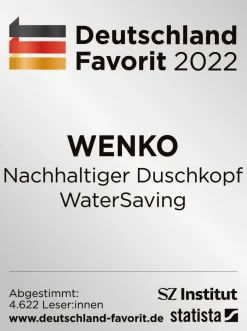 WENKO Duschkopf Watersaving Chrom