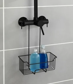 New WENKO Duschregal Milo Schwarz