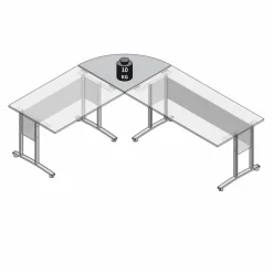 Best FMD Eckplatte Calvia, 80 x 80 cm Weiß