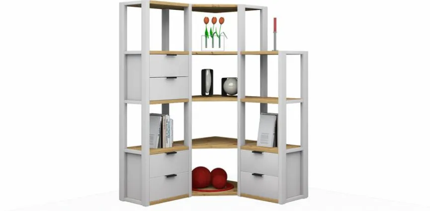 Clearance Mäusbacher Eckregal Padua Eiche / Grau