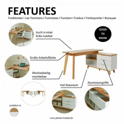 Sale Jahnke Eckschreibtisch 60AU2 / Libre D 240E Eiche