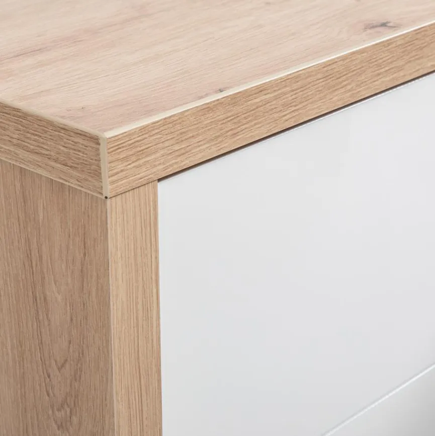 Discount Composad Eckschreibtisch Collegio Eiche / Weiß