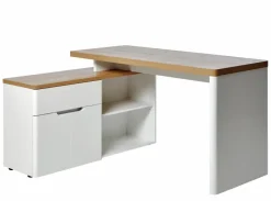 Sale Jahnke Eckschreibtisch CU-Libre 150 E Weiß / Eiche