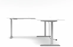 Discount Innostyle Eckschreibtisch elektrisch Santorin Weiß / Silber