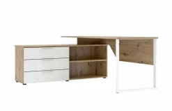 Best Innostyle Eckschreibtisch Santorin Eiche / Weiß