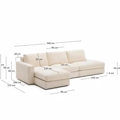 Clearance Kave Home Ecksofa Alea Ecru