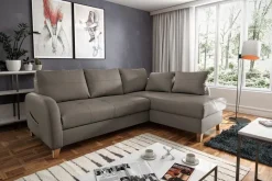 Outlet Ecksofa Compact Dunkelgrau