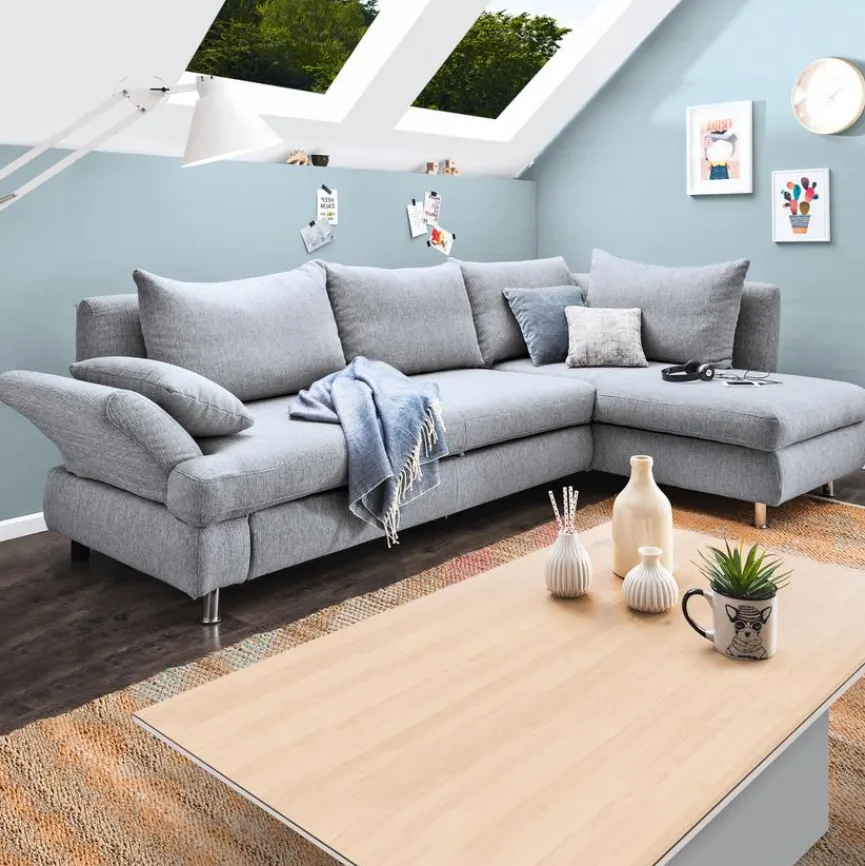 Discount Ecksofa Leo Grau