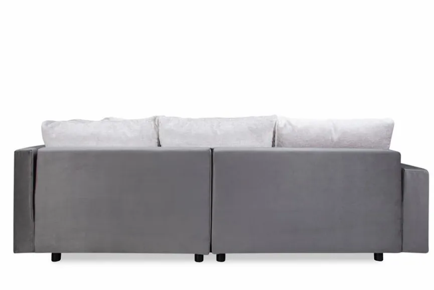 Sale BOOOM Ecksofa mit Hocker Antonia Silbergrau