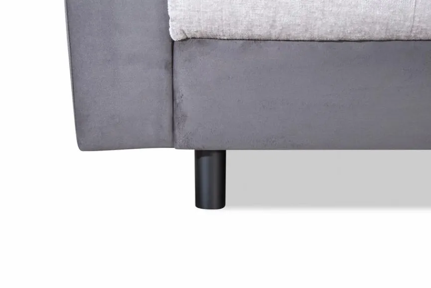 Sale BOOOM Ecksofa mit Hocker Antonia Silbergrau