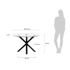 Kave Home Esstisch Arya Ø 119 cm