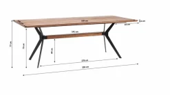 KARE DESIGN Esstisch 80759 Downtown 220 x 100 cm