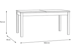 FORTE Esstisch Saitama 160/207 x 90 cm
