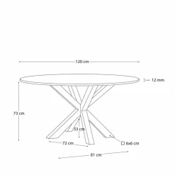 Online DAHEIM Esstisch Argo Ø 120 cm Schwarz