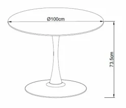 Sale Esstisch Cesura Ø 100 cm Weiß