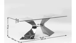 Hot KARE DESIGN Esstisch Gloria 200 x 100 cm Gold