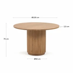 Discount Kave Home Esstisch Licia Ø 120 cm Natur