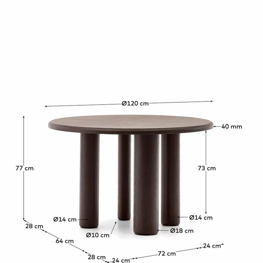 Kave Home Esstisch Mailen Ø 120 cm