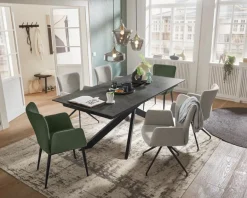 Discount set one by Musterring Esstisch mit Auszug Baltimore 200/250 x 100 cm Schwarz