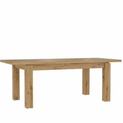 Best FORTE Esstisch mit Auszug Farida 160/206 x 90 cm Eiche