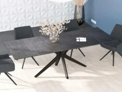 Clearance Akante Esstisch mit Auszug Influence 150/230 x 100 cm Titan