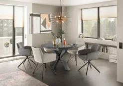 set one by Musterring Esstisch mit Auszug New Atlanta Ø 130/170x81cm