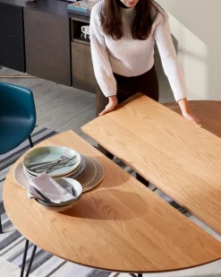 Kave Home Esstisch mit Auszug Novac Ø 120/200 cm