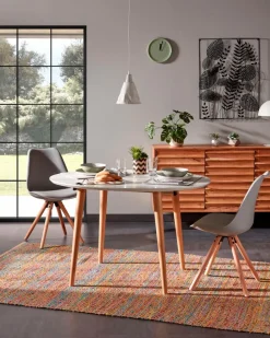 Hot Kave Home Esstisch mit Auszug Oakland 140/220 x 90 cm Weiß / Matt