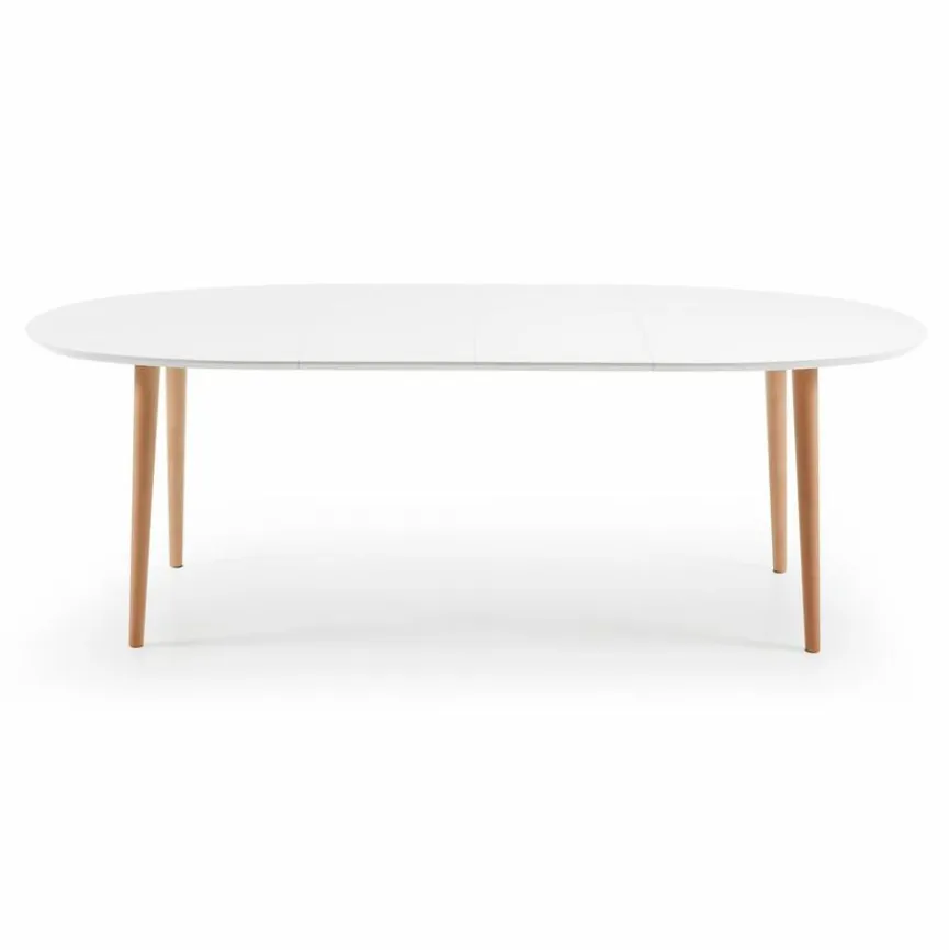 Hot Kave Home Esstisch mit Auszug Oakland 140/220 x 90 cm Weiß / Matt