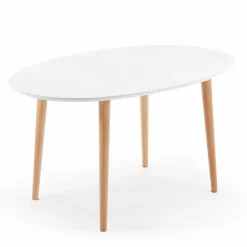 Hot Kave Home Esstisch mit Auszug Oakland 140/220 x 90 cm Weiß / Matt