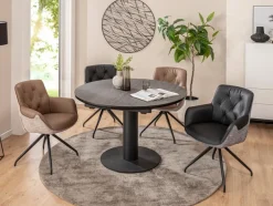 Esstisch mit Auszug Orleans 120/160x120 cm Grau