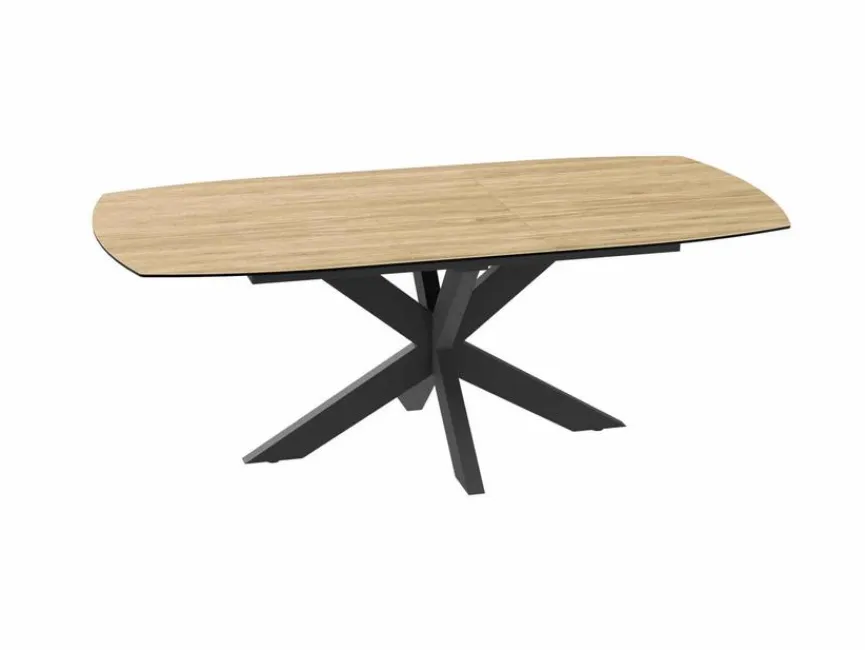 Online Akante Esstisch mit Auszug Phoenix 160/200 x 100 cm Eiche hell