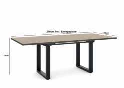 set one by Musterring Esstisch mit Auszug Reno 160/210 x 90 cm